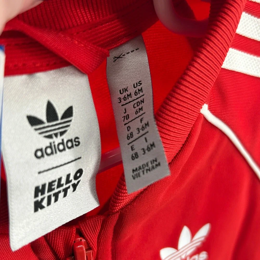 Adidas x Hello Kitty Infant 6M SST Tracksuit Set Vivid Red NWT Baby Girl Sporty